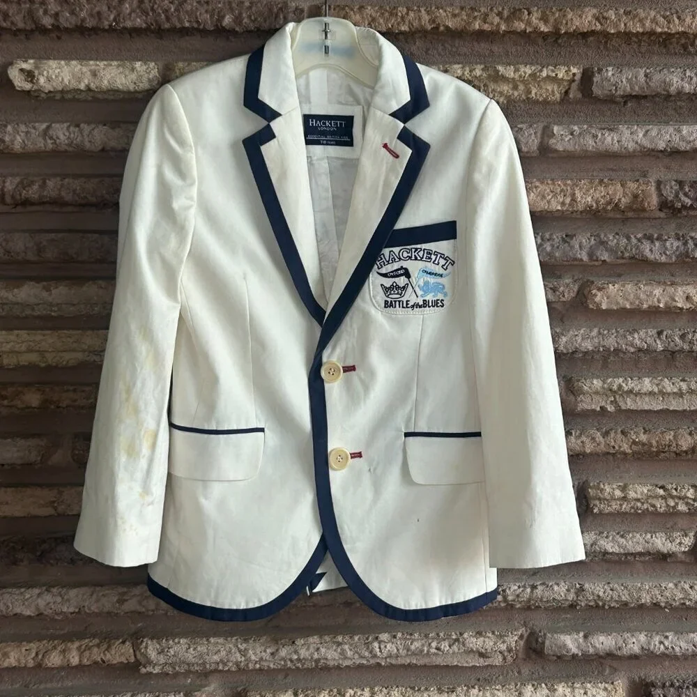 Hackett London Boys Battle of the Blues Blazer Size 7-8